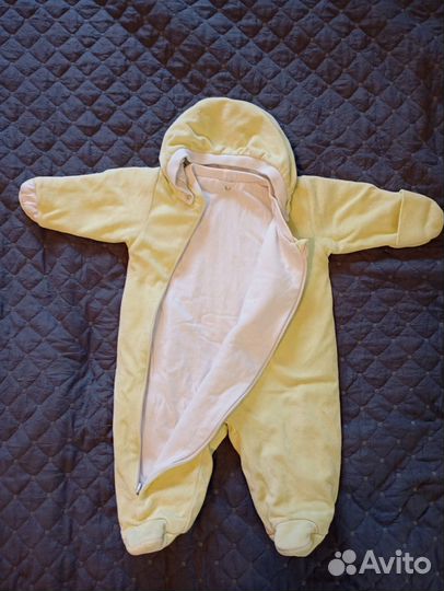 Утеплённый комбинезон велюровый