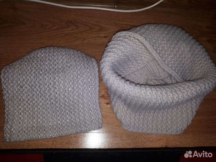 Комплект шапка и снуд женский