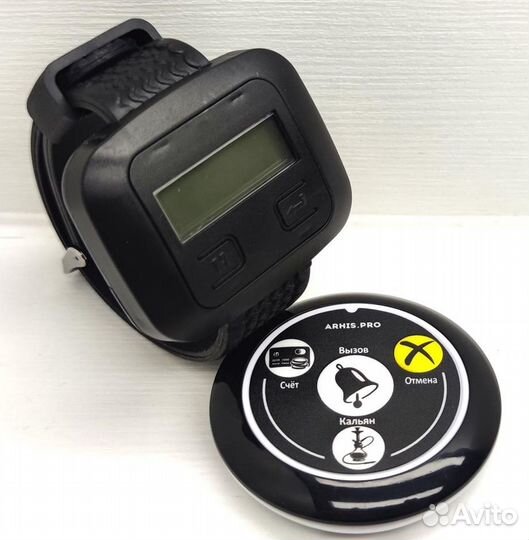 Кнопка вызова официанта, персонала с часами Эконом