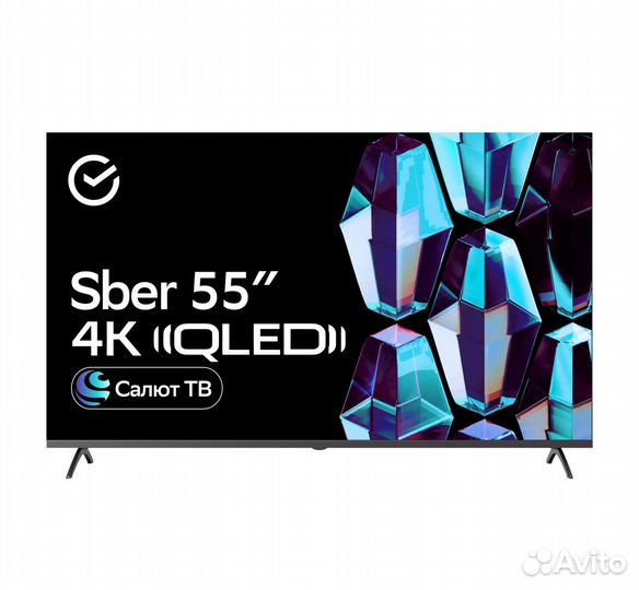 Телевизор смарт тв 55 дюймов qled 4K UHD Ram 2gb