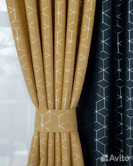 Шторы димаут Гала роял+амаретто новые пошив