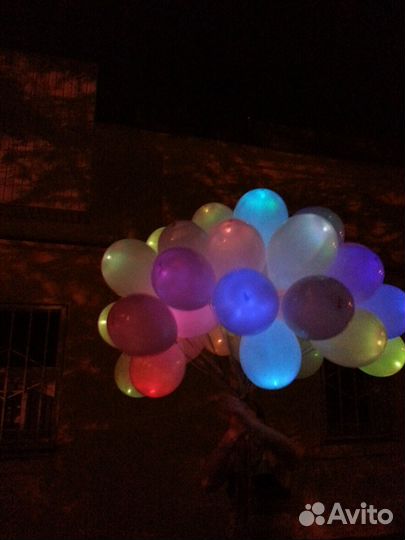 Оформление праздников. Гелиевые шары (светящиеся)
