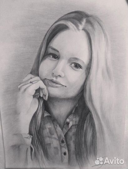 Портрет по фото карандашом
