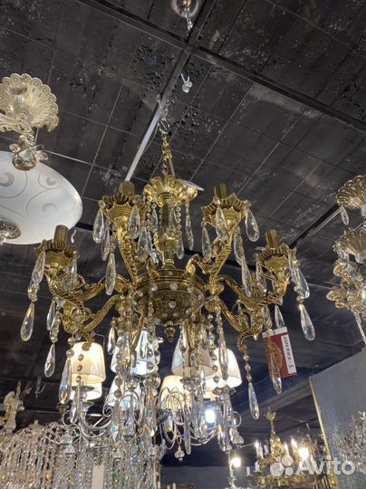 Люстра 8 ламп бронза