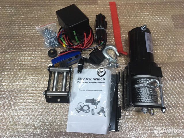 Лебедка 12V Electric Winch 3000lbs / 1361 кг сталь