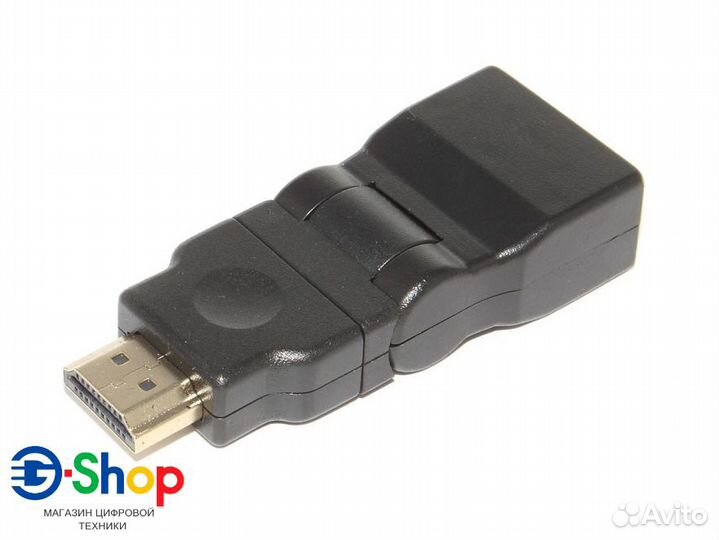 Переходник H46 hdmi мама-папа угловой 360