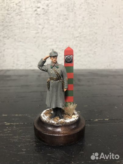 Оловянный солдатик 54 мм. Пограничник, в росписи