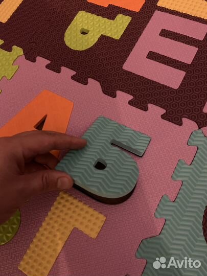 Мягкий коврик пазл с буквами