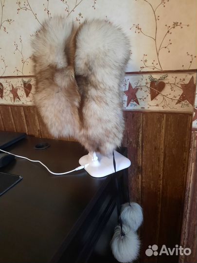 Шапка ушанка женская песец