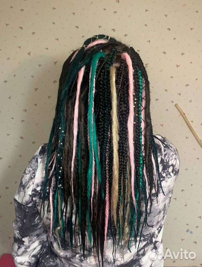 Афрокосы прически с канекалоном и афрорезинки