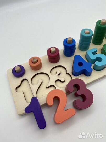 Логарифмическая доска сортер с цифрами