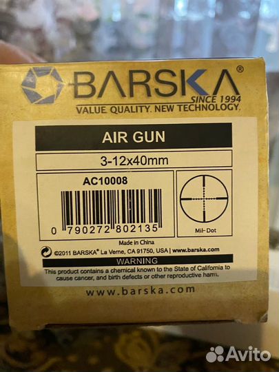 Оптический прицел barska airgun 3-12-40mm