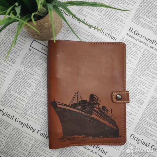 Ежедневник из натуральной кожи с гравировкой