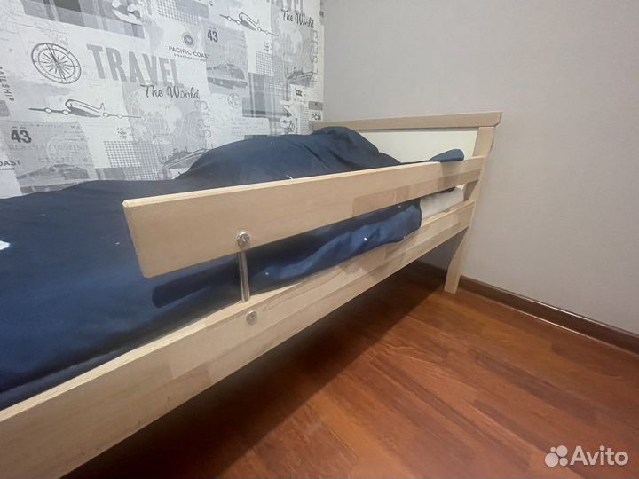 Детская кровать от 3 лет с бортиками IKEA