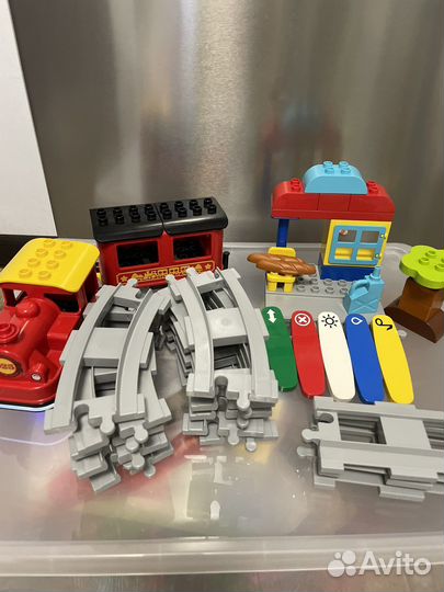 Lego дупло поезд на паровой тяге и самолет