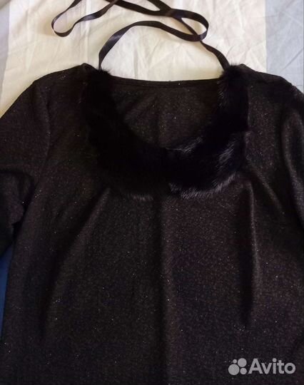 Меховой воротник норка съемный (горжетка)