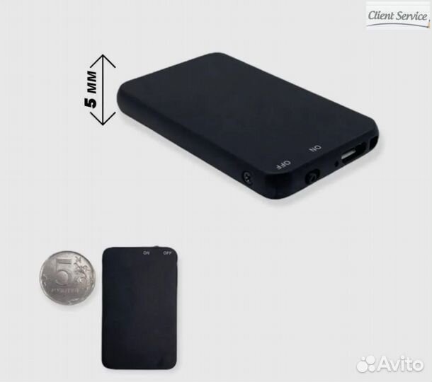 Диктофон визитка с датчиком голоса