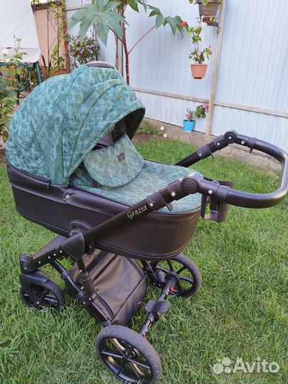 Коляска 2 в 1 эко кожа