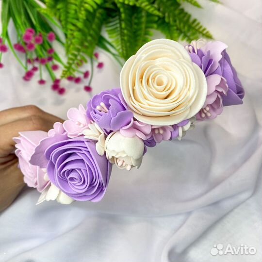 Ободок с цветами