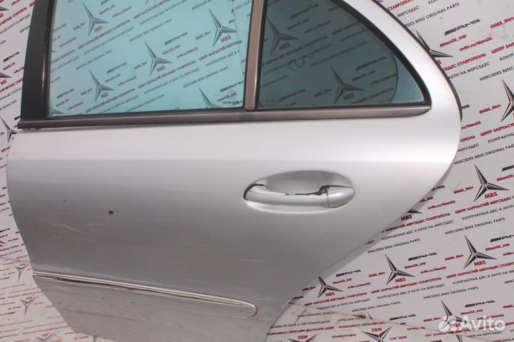 Дверь мерседес w211 задняя левая серебро