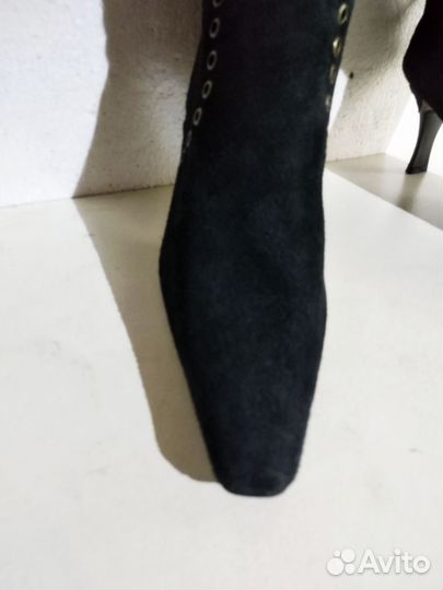 Сапоги винтаж натуральная замша Италия