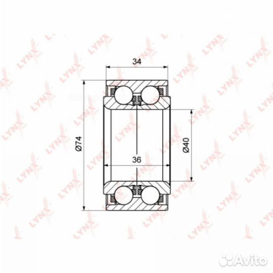 Lynxauto WB-1133 Комплект подшипника ступицы колес