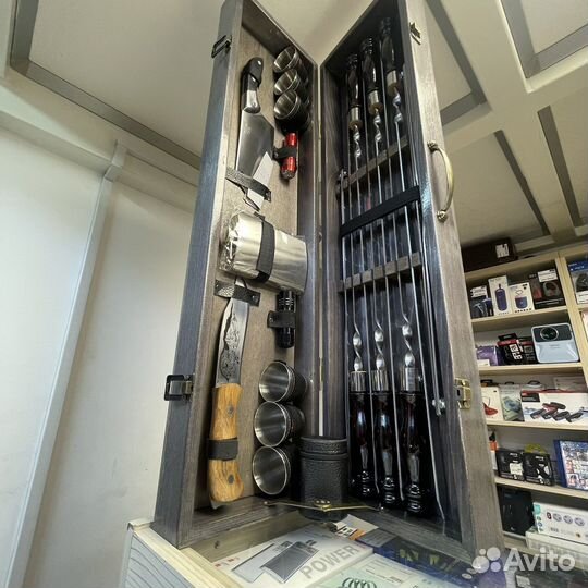 Шашлычный Набор Деревянный С Флягой