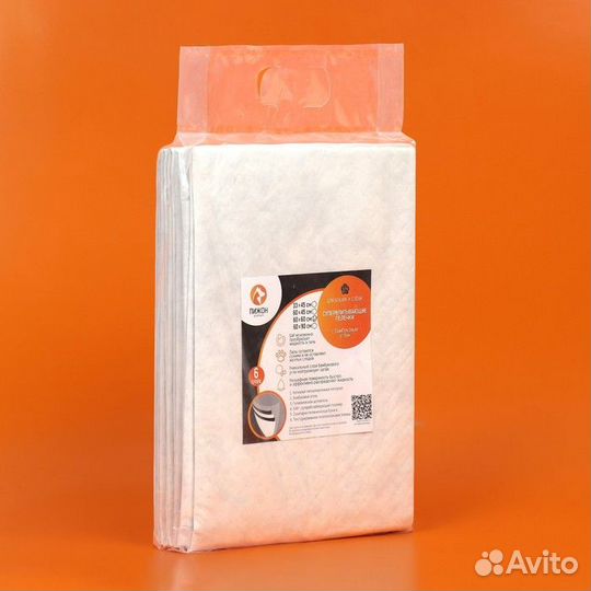 2 шт. Пеленки угольные шестислойные гелевые, 60 х