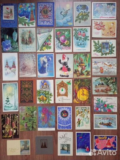 Новогодние советские открытки. Чистые