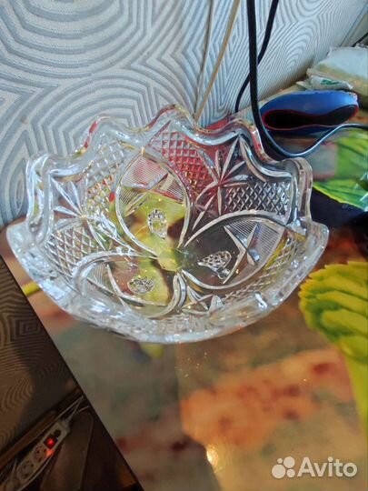 Ваза для фруктов,конфет,салатница, хрусталь СССР