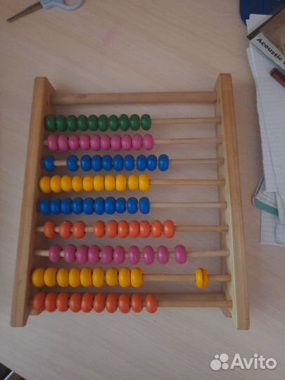Развивающая игра считалочка, счёты деревянные