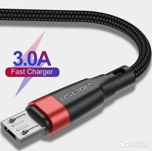 Кабель uslion USB Type-C 100см 3A microUSB ugreen