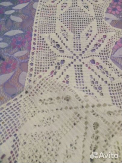 Кружево х/б, старинное, от подзора, дл. 160см х19