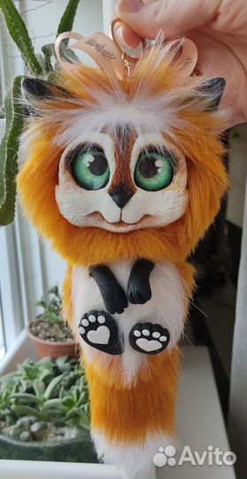 Игрушки ручной работы-кот/лиса/заяц/хомяк/енот/лев