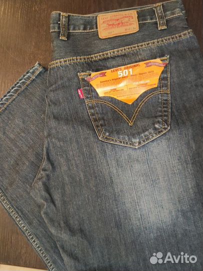 Мужские джинсы levis 501 индиго