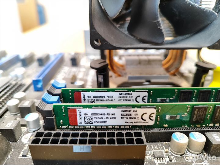 Материнская плата, процессор, память и кулер