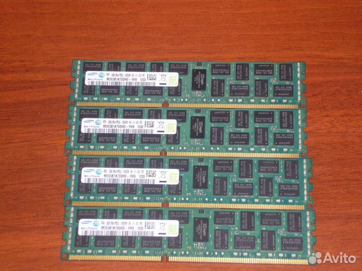 Память Samsung DDR3 REG 8Gb PC 10600 для сервера