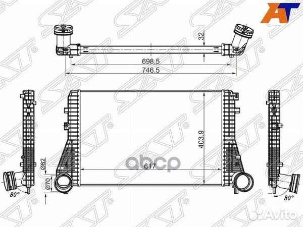 Интеркулер VW golf 03/passat 05/skoda octavia
