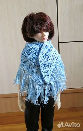 Роскошная шаль с бахромой для кукол