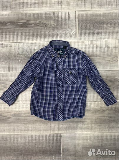 Рубашка детская в клетку 2-6 лет