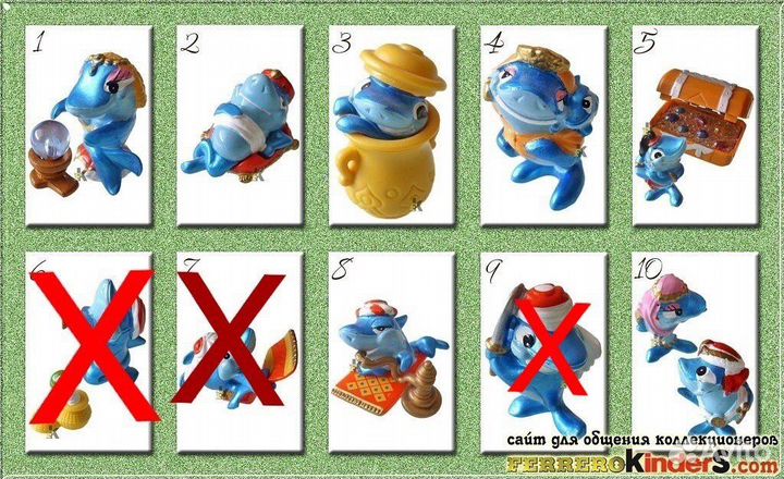 Коллекция акулы киндер 1995