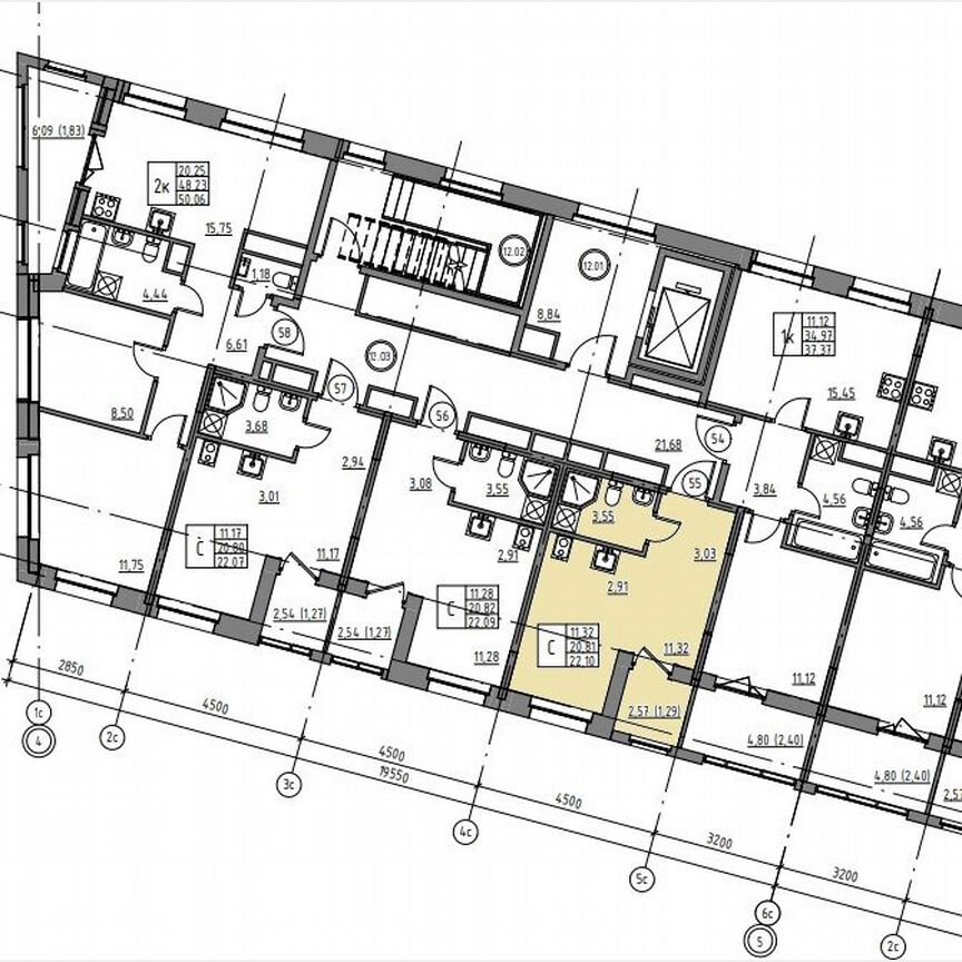 Квартира-студия, 22,1 м², 12/12 эт.