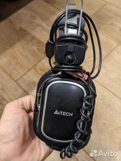 A4tech гарнитура наушники с микрофоном джек, бу