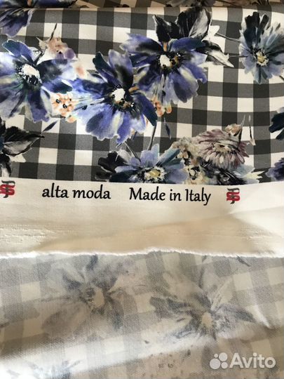 Отрезы тканей/ костюмно-плательный хлопок (Италия)