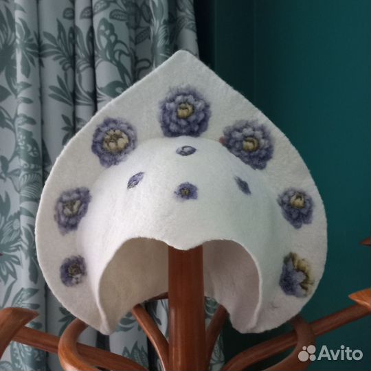 Банная шапка из шерсти