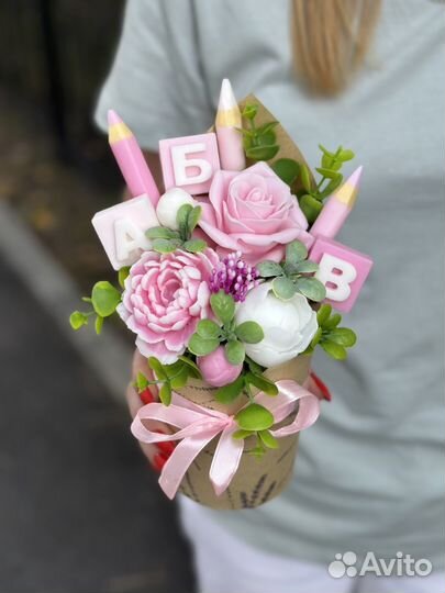 Букет из мыла к 1 сентября на подарок