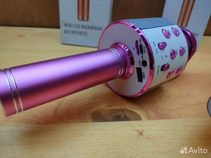 Беспроводной микрофон караоке + bluetooth динамик