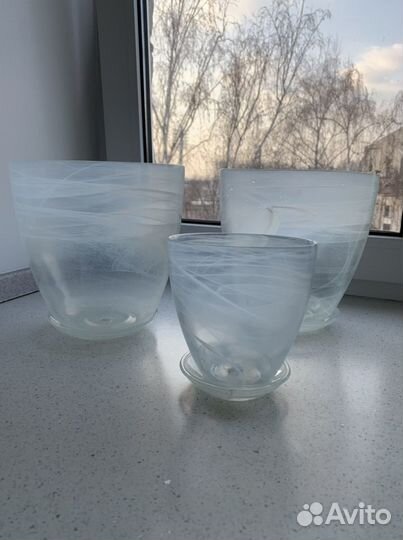 Горшок для орхидеи стекло