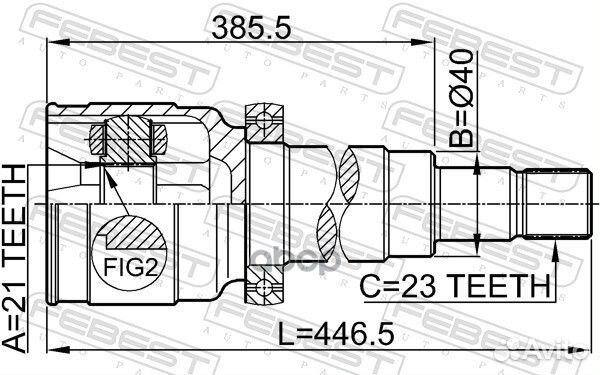 2111-focrh ШРУС внутренний правый к-кт Ford Fo