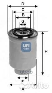 Фильтр топливный toyota -08 diesel 2437400 UFI
